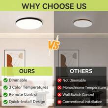 Alexa LED Ceiling Light, RGB Bluetooth Remote Control Tuya Smart Home Decoration Pendant Lamp, Bluetooth Dimmable LED Lamp For Living Room, Bedroom, Bathroom, Balcony, Dining Room, Kitchen, Closet, Display Cabinet, Study, Corridor, Restaurant, Clothing Store, Bar - Ceiling Light With Remote Control - View 12