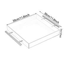1 Stück transparenter, eleganter, moderner, rechteckiger Acryl Präsentations-Tablett mit Griff für Lebensmittel, Obst, Kosmetik, Parfüm und Frühstücks-Aufbewahrung, geeignet für alle Anlässe