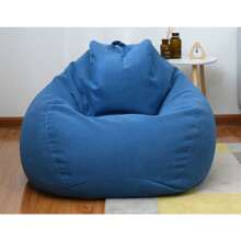1pc Premium Sofa Bean Bag Cover, Japanese Style Solid Color Fabric Slouchy Sofa Cushion Cover, Soft And Durable Furniture Protector For Bedroom And Living Room (Without Filling), Home Organization And Storage, Bedroom Accessories