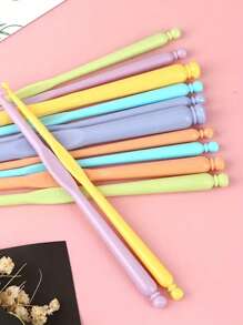 12pcs Colorful Crochet Hooks Knitting Tool Needles Metal Assorted Sizes 3.5mm, 4mm, 4.5mm, 5mm, 5.5mm, 6mm, 6.5mm, 8mm, 10mm, Random Colors