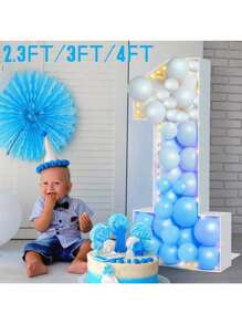 1pc 2.3ft Mosaic Number, Giant KT Board Number Letters, 0-9 Balloon Number Box,A-Z Balloon Frame, Pre-Cut Kit Giant Thick Foam Board Number Sign, Perfect For Parties/Birthdays/Events/Weddings/Anniversaries