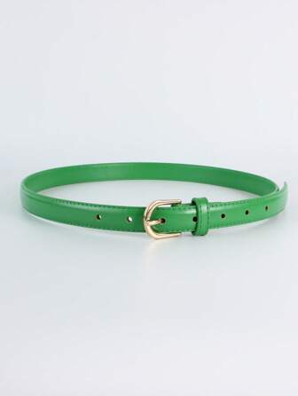 1 pièce Ceinture fine verte pour femmes, convient pour les robes