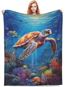 Adorable Cat Blanket Gift For Floral Enthusiasts Girls Ladies Cat Flower Flannel Throw Blanket For Home Sofa Bed Couch Soft Christmas Lightweight Decor All Seasons 60x 50inch - 海藍色 - 查看 8