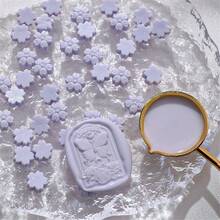 BAOFALI 100 PCS Colorful Aurora Wax Beads For Wax Seal Stamp/100 PCS Sakura Shape Sealing Wax Beads For Wax Seal Stamp