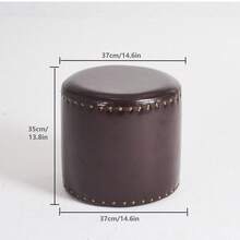 Multifunktionaler Lederschemel, kreativer Ottoman Stuhl für Wohnzimmer, Schlafzimmer, Eingangsbereich, Fußhocker, Kinder & Erwachsene