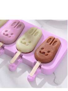 1 Stück Cartoon-Hasen-Eiswürfelform, zum Herstellen von hausgemachtem Eis und Eiswürfeln, praktisches Küchengerät zum Erstellen von süßen Desserts und erfrischenden Getränken im Sommer