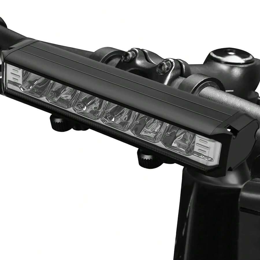 Waterproof High Power Super Bright Bicycle Headlight, Aluminum Alloy USB Charging Bicycle Headlight, Waterproof Flashlight, Equipped With Night Riding Strong Light Flashlight. Suitable For Mountain And Road Riding. - 黑色 - 查看 1