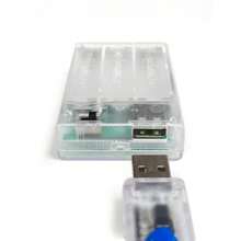 1pc 3 AA Battery Case USB Female Socket Transpant Battery Box Holder For 4.5V Suitable For Fairy Atmosphere Decorative LED String Light Curtain Lights And Other Device With Cover And On/Off Switch - White - View 6