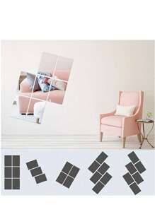12 piezas de pegatinas de espejo acrílico autoadhesivas - Azulejos decorativos flexibles sin vidrio para decoración del hogar y bodas, perfectos para centros de mesa, decoración de habitaciones, decoración del hogar y decoración de paredes personalizadas