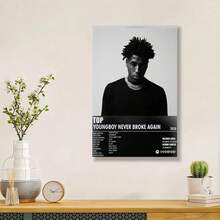 Framed  Youngboy - Top Custom Album Cover Poster - DIGITAL DOWNLOAD Album Art High Quality Custom Poster Wall Art Tracklist Poster Modern Art Room Decoration For Bedroom, Living Room, Corridor, Office, Ideal Gift, Canvas Printin - Framed - View 5