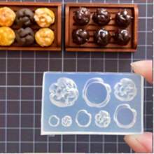 1 Set 16pcs Mini Food Silicone Mold Kit, Suitable For DIY Resin & Clay Craft - Mini Pendant/Decoration Maker, Designs Include Croissant, Macaron And Cream Puff - White - View 23