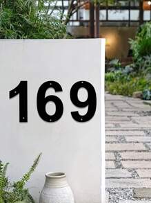 1pc 0-9 Free Combination Digital House Number, Metal Address House Number, Durable Home Address Number Plate, Wall Mounted Email Number, Home Decoration, Entrance Decoration, Garden Decoration, For Outdoor, Garage, Door, Email Decoration, Metal Wall Art, Halloween Thanksgiving Christmas, Decoration Gifts