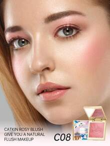 CATKIN Powder Blush, Natural Radiant Finish, Easy To Blend, Baked Blush Palette C08 Crush - C08 Crush - View 3