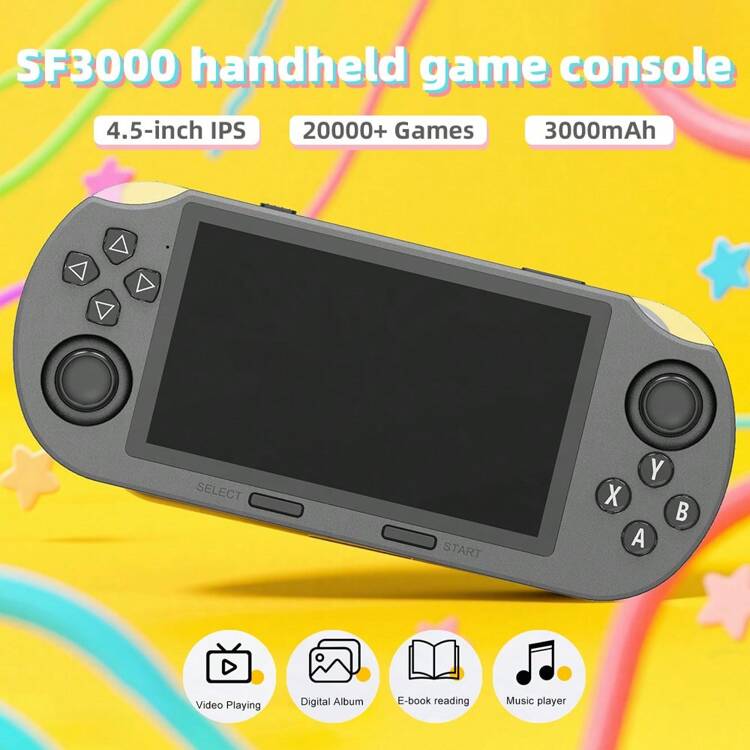 SF3000 携帯ゲーム機、4.5インチIPS大画面、デュアル