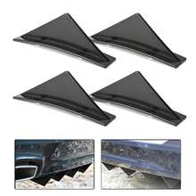 4 PCS Universal Car Rear Bumper Diffuser Shark Fin Spoiler Lip Splitter Black # - 1 - 查看 2