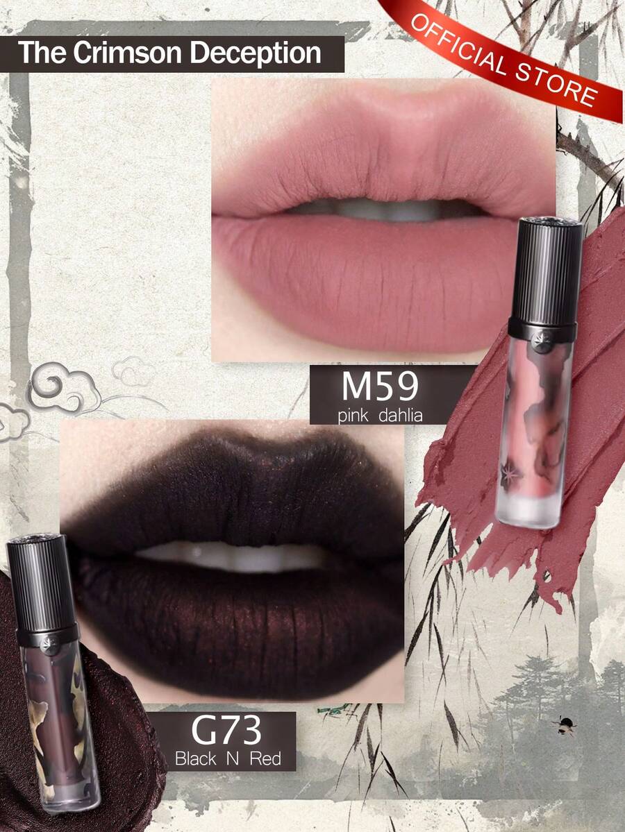 Girlcult The Crimson Deception G73+M59, Cherry Wine, Brightening Radiance, Skin-Blur Powder, Diffused Filter, Cloud-Touch, Seamless Blend, Smoothing, Red Carpet Glam, Effortless Work Look, 3.8g/0.13oz*2 - The Crimson Deception - 查看 1