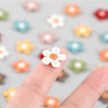 20/80PCS Mixed Color Flowers Fabric Patches For Clothes - Cute And Playful Five-Petal Appliques For DIY Crafts, Knitting, DIY Crafts, Home Decor, DIY Mirror, Makeover Material, Hairbands, Hats& Clothing Accessories, Holiday Accessories, Crochet Supplies - Multicolor - View 8