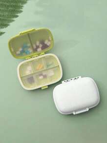 1 pièce Boîte à médicaments portable imperméable et étanche à l'humidité avec 8 compartiments, mini trousse de premiers soins de voyage, boîte de rangement pour pilules multifonctionnelle et résistante aux intempéries, convient pour le camping, la randonnée, la pêche et l'escalade en plein air