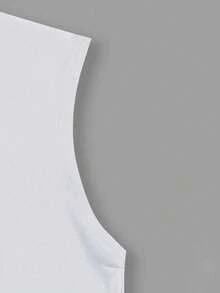 Fire Flame Vest Men's Casual Streetwear Style - White - View 4