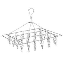 Stainless Steel Clothesline Clips Practical And Retractable Clothes Hanger For Underwear For Little Girls - Varal 26 Clips - View 1