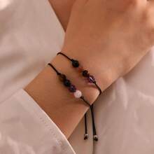 Pulsera de 7 piezas con cristales naturales sanadores de protección emocional, joyería de alivio del estrés como regalo para mujeres