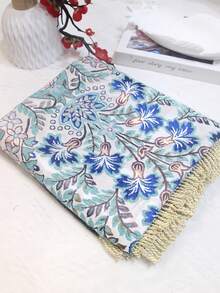 Rama Decorations Striped Shaggy Large Capacity Floral Area Rug Mat, 70*110cm Carpet For Travel Outdoor - Multicolor - View 7