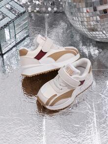 一双男女通用春秋新款儿童鞋，防滑软底婴儿鞋，百搭时尚厚底运动鞋，轻便男女通用运动鞋 - 卡其色 - 查看 5