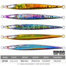 PROBEROS 5 Stücke Jigging Weitwurf Eisenblech Köder, Nanyou Hochsee Angelköder Eisenblech Fisch, Boot Angeln biobasierter künstlicher Köder 180g-280g