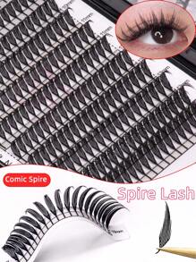 240 Stück Anime Spike Spitze Wimpern Fertig-Fächer Spitze Wimpern 0,07 D 8-15mm dunkel weich Manga Anime Wispy Spitze Laser Wimpernverlängerung Federform Flaum Flocke Wimpernhaare Brasilien Russland Volumen Wimpern