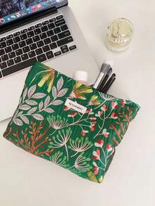 1pc/Set Floral Cosmetic Bag, Portable Toiletry Bag, Zipper Makeup Bag Set, Makeup Pouch, Skincare Bag, Sanitary Pad Bag, Lipstick Bag, Wallet, Storage Bag, Multi-Functional Storage Bag, Suitable For Cosmetics, Skincare Products, Hand Cream, Lip Balm, Nail Polish, Sanitary Pads, Coins, Keys, Small Items, Travel Essential, Cruise Essential, Dorm Essential, Bridesmaid Gift, Mother's Gift, Birthday Gift, Gift For Friends And Teachers, Home Decor Cosmetic Bag - Multicolor - View 4