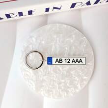 1 Stück Schlüsselanhänger mit individueller Kfz-Kennzeichen Plakette, individueller Name Schlüsselanhänger, individueller Kfz-Kennzeichen Schlüsselanhänger, individueller Nummernschildacryl Schlüsselanhänger, personalisierter Autoschlüsselring, individuelle Kfz-Accessoires für Familienmitglieder, Schulmaterial, Rückkehr zur Schule, Schulgeschenk, für Büro, für Schule, für Klassenzimmer, für Lehrergeschenke, für Jungen und Mädchen, für Teenager, Oberschüler, Studenten, bunt, süß, niedlich, witzig, Kawaii, Y2K, stylisch, individualisiert, ideale Geschenke für ihn, zarte Romantik, Wintermode, Reiseorganizer, 2000er Stil - Schlüsselanhänger aus Stahl + Ring zum Aufhängen - Übersicht 25