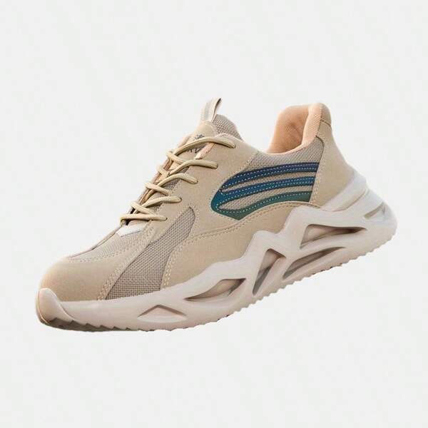 Botas de seguridad unisex con puntera de plástico - Zapatos de trabajo ligeros, antiaplastamieto, antipinchazos y transpirables, Calzado de trabajo informal de cuello bajo, adecuado para construcción, senderismo y ocio diario, para todas las estaciones