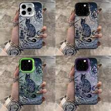 Shockproof Case Rugged Cover Blue Cat Pattern XS Max XR 7 8 11 12 13 14 15 16 Pro Max Plus A12 13 14 30 32 34 50 50 51 52 E S S21 22 23 24 FE Plus Ultra Redmi 12c Poco X3 5 6 13c 9 A2 Note 9 10 12 13 Pro Case - J8 - 查看 2
