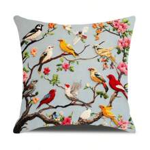 Vintage Elephant & Dog Print Pillowcase, Boho Style Cushion Cover For Home, Living Room, Sofa Decor