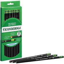 Wood-Cased Pencils, Unsharpened,  2 HB Soft, Black, 12 Count