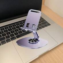 "360° Rotating Metal Phone Stand For Desk - Adjustable Heavy-Duty Cell Phone Holder With Anti-Slip Base For Phones & All Smartphones - Perfect For Office, Home, Kitchen, Online Learning, Video Calls & Hands-Free Viewing - Durable Desktop Mount For Tablets & E-Readers - Enhances Productivity & Entertainment With Optimal Viewing Angles" Compatible With IPhone, Android Phone, Gift For Birthday, Family, Friends Phone Accessories