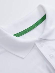 2PCS Men's Solid Pique Polo Shirt - White - View 4