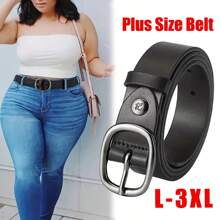 Cinto feminino plus size preto minimalista com fivela de pino, adequado para shorts, saias, uso casual, escritório, ocasiões formais, G-3GG, presente de volta às aulas de verão, outono, Halloween
