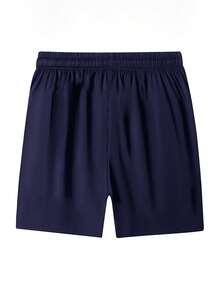 Plus Size Men's Sports Shorts, Summer Casual Outdoor Fitness Training Shorts, Plus Size - Navy Blue - View 3