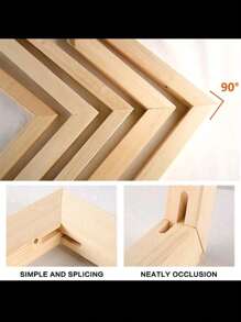 1set Wood Frame DIY 30x40 40x60cm 50x70cm For Canvas Oil Painting Pine Wood Frame, Wall Art Painting, Diamond Painting Frame, Mortise And Tenon Wooden Strips, Thickened Brushwork, Stretching Silk Frame, Exercises, Wooden Inner Frame Living Room Bedroom Home Decoration Gifts Birthday Graduation