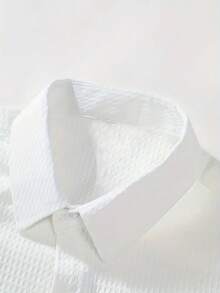 Áo sơ mi nam tay dài đơn giản, lịch sự, phong cách công sở, mùa thu - trắng - Xem 4