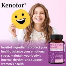 Myo & D-Chiro Inositol - 2000 Mg Per Serving - With Ashwagandha & Vitamin D3 - Hormone, Ovarian & Reproductive Support - 120 Capsules - 1 瓶 - 查看 5