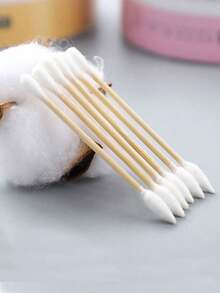 一盒500支双头卫生高品质清洁棉签，带木棒 - 含透明收纳盒，可用于日常清洁、艺术手工、化妆棉清洁，也适用于宠物 - 多用途 - 彩色 - 查看 5