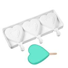 Molde de silicona para paletas de hielo y accesorios: palitos para paletas, gotero, bridas de plástico para cualquier ocasión, fiesta infantil - Blanco - Ver 5