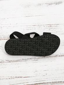 Four Season Black Wide Last Elastic Band Sandals (With Widened Foot Circumference, 2 Sizes Larger Than Ordinary Foot Circumference), Suitable For Simple, Fashionable, Classic Casual Wedge Sandals And Summer Beach Shoes In Europe, America, And The Middle East. They Are Lightweight, Comfortable, Soft, Shock-Absorbing, And Have Good Breathability. They Are Wide Last Women's Sandals Wide Fit - Black - View 6