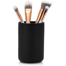 Home Matte Black Toothbrush Holder For Vanity Countertops, Small Toothbrush Holder - Matte Black Collection - Matte Black - View 2