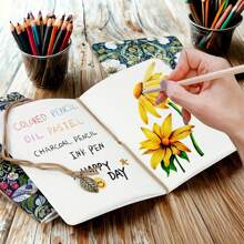 1pc, 32K,80pages,Flower Bird Sketchbook, Portable Travel Sketchbook, Marker Pen Diary,Bandage Pendant, Blank Picture Book, Artwork, Hand Drawn DIY, Planning And Artistic Creation, Suitable For Colored Pencils, Oil Paints, Charcoal Pencils, Marker Pens,Prize,Perfect Gift,Back To School,School Supplies