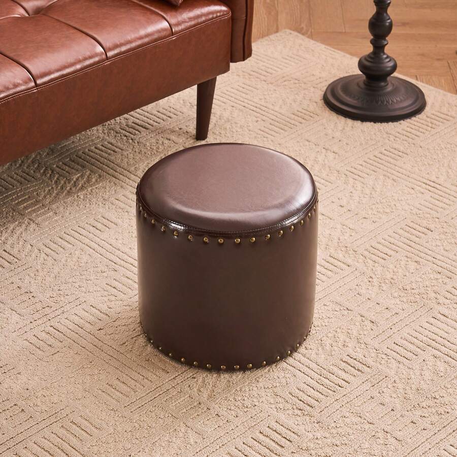 Multifunktionaler Lederschemel, kreativer Ottoman Stuhl für Wohnzimmer, Schlafzimmer, Eingangsbereich, Fußhocker, Kinder & Erwachsene