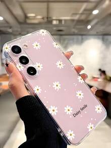 1 件时尚菊花图案柔软硅胶手机壳适用于 、Honor、Redmi、Galaxy A/S 系列、Pixel 系列、12T/13T 防水防震防摔防刮