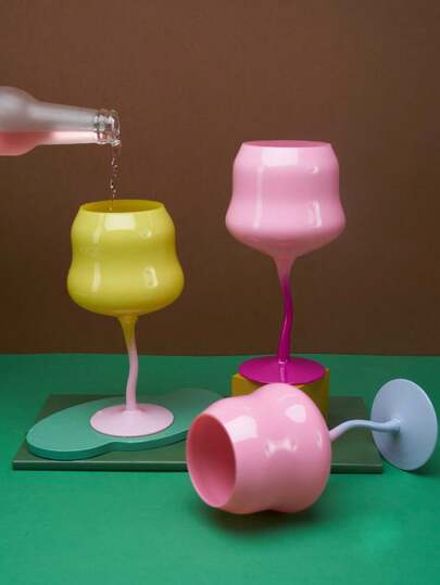 Joivida 1 st. 5-stilars kreativa macaron-glas med vridstång, röda drinkkoppar, högkvalitativa kristallglas, vintage champagneglas med krämfärg, färgade vridna champagnekoppar, heminredningstillbehör, lämpliga för jul och fest, julklappar, god jul, alla hjärtans dag-present, nyår, thanksgiving, alla hjärtans dag-dekor, rama-borddekor, festanvändning, familjemiddag, exklusiva cafétillbehör, speciell present, uppfriskande vår-/sommardekor, bardiskanvändning, sommarstrandsemester